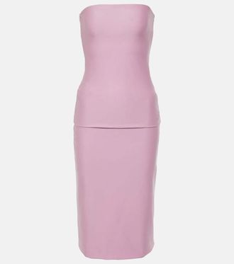 Sportmax Strapless jersey midi dress
