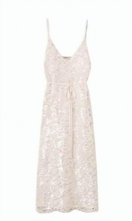 Twin-Set Lace Sequin Midi Slip Dress