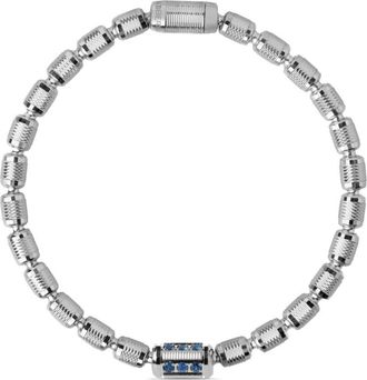 Officina Bernardi 18kt white gold Lumen sapphire and diamond bracelet - men - Sapphire/18kt White Gold - 20 - Silver