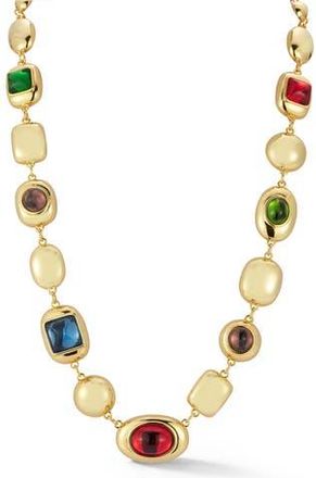 Chloe and Madison Multistone Necklace in Gold at Nordstrom Rack
