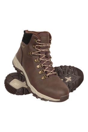 Mountain Warehouse Conway Mens Casual Boots Fleece Lined Waterproof Thermal Shoes Brown