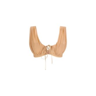 Giuseppe Di Morabito Sleeveless Tops, female, Beige, Size: S Reggiseno/Bra