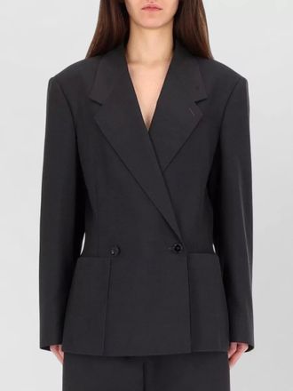 Christophe Lemaire double-breasted jacket structured shoulders