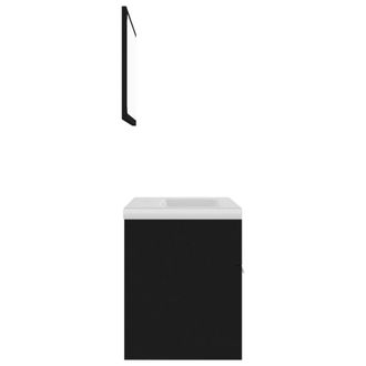 Berkfield Home Elegant Bathroom Furniture Set Black Engineered Wood