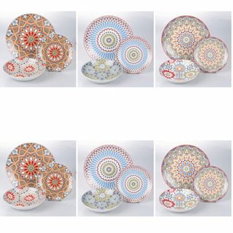 Villa D'Este Home Tivoli servizio piatti villa deste casablanca in porcellana, 18 pezzi