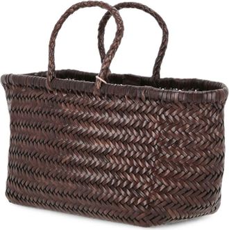Dragon Diffusion Woven Leather Tote Bag - Brown