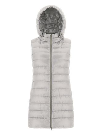Herno Serena hooded quilted gilet - women - Polyamide/Down/Polyamide/Feather - 40 - Grey
