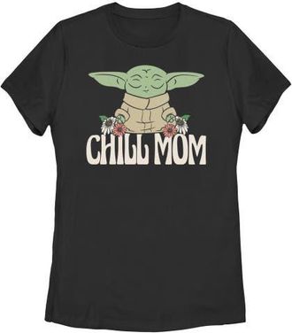 Star Wars Womens Star Wars Grogu Chill Mom T Shirt in Black at Nordstrom, Size Medium