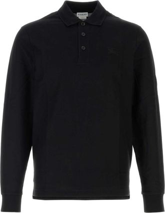 Burberry Black Logo Full Sleeves Polo