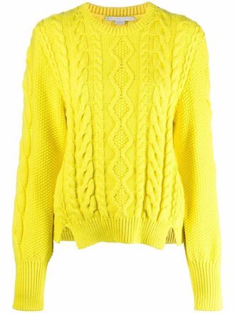 Stella McCartney Cropped trui - Geel