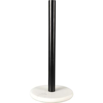 Happimess Avery Modern Classic Metal with Non Slip Weighted Marble Base Paper Towel Holder in Black /White Marble at Nordstrom