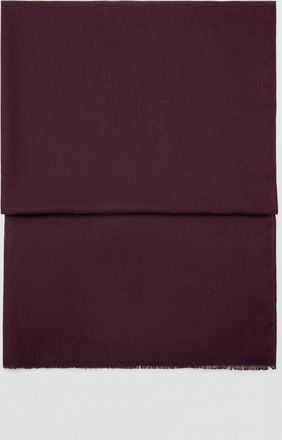 Mango Foulard bordi sfilacciati bordeaux - Donna - Taglia unica - MANGO