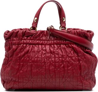 Dior Borsa tote Gaufre Delices in pelle di agnello con motivo Cannage 2011 - Rosso
