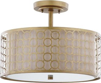 Safavieh Giotta Circle Trellis 3-Light Semi Flush Mount