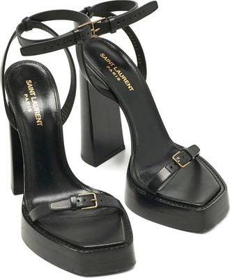 Saint Laurent Sandali in pelle - Nero