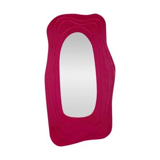 Dmora Dmora - Espejito Pregola, Espejo, Objeto De Decoraci&oacute;n De Pared, Decoraci&oacute;n De Espejo, 90x4 H165 Cm, Fucsia