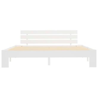 Berkfield Home Modern Bed Frame White Solid Pine Wood 160x200 cm