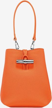 Longchamp Bucket-Tasche aus genarbtem Leder Bambou XS