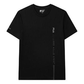 Fila Letter Logo Loose Crewneck Short Sleeve Mens Black F11M132158F-BK
