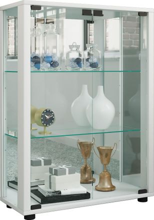 ebuy24 Ebuy24 - Vitrina De Vidrio Vcm De Pie Vitrina De Vidrio Con Vidrio De Seguridad Esg Dimensiones Aprox. Al. 80 X An. 60 X P. 25 Cm Soporte Vitrina Vidr