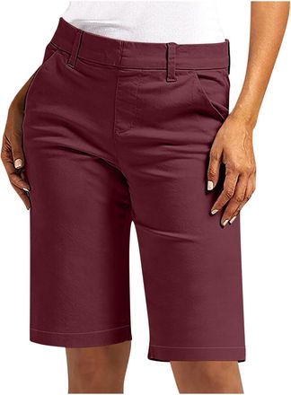 Generic AnnSemo Womens Summer Shorts Womens Chino Shorts with Pockets Loose Fit Office Business Suit Regular Fit Cropped Trousers High Waist Cargo Pants Casua