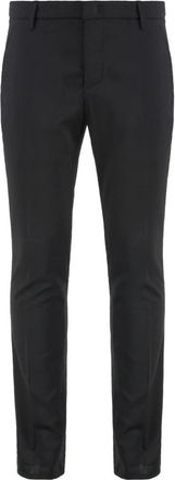 Dondup Heren Classic Fit Tailored Broeken - Heren - Slim Fit Broeken - Zwart - W38 - Leer - Broeken