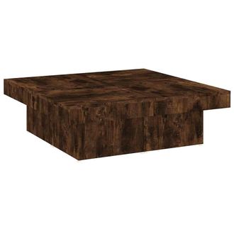 vidaXL Vidaxl - Mesa De Centro Madera Contrachapada Roble Ahumado 90x90x28 Cm