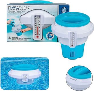 Trade Shop Trade Shop - Dosificador Flotante Pastillas Cloro Medio Termometro Piscina 58701