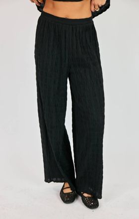 Sadie & Sage Linework Wide Leg Pants In Black