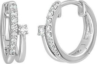 Bony Levy Maya Diamond Hoop Earrings in 18Kw White Gold at Nordstrom Rack