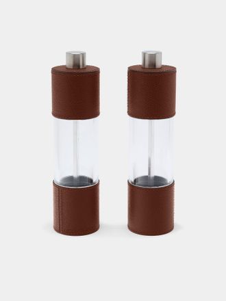 Giobagnara Otello Leather Salt and Pepper Mills (Set of 2)