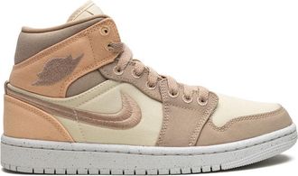 Nike Jordan Air Jordan 1 Mid SE Canvas Khaki sneakers - women - Canvas/Rubber/Fabric - 11.5 - Neutrals