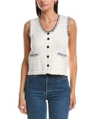 Vintage Havana Whipstitch Knit Vest