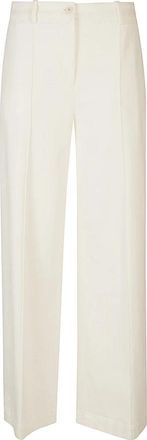 Eleventy Kasjmier Flare Broek - Dames - Straight fit broeken - Wit - M - Kasjmier - Broeken