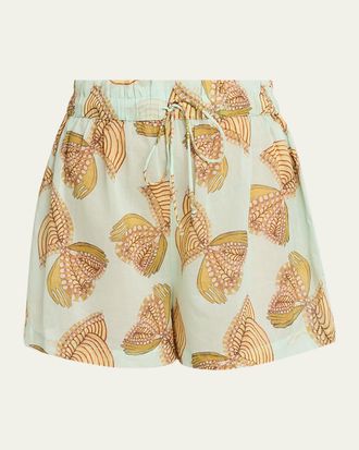 Ulla Johnson Water Blossoms Bijou Coverup Shorts
