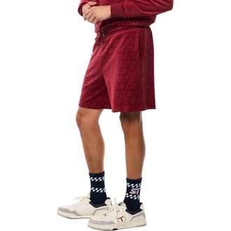 Sergio Tacchini Bandiera Debossed Velour Short in Rhubarb at Nordstrom, Size Xxx-Large