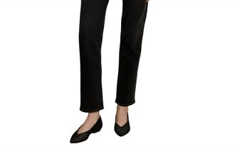 Veronica Beard Leah Mid Rise Straight Leg Jeans In Washed Onyx