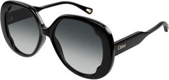 Chlo&eacute; Grey Square Ladies Sunglasses CH0195SK 001 56