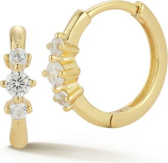 Glaze Jewelry Cubic Zirconia Huggie Hoop Earrings in Gold at Nordstrom Rack