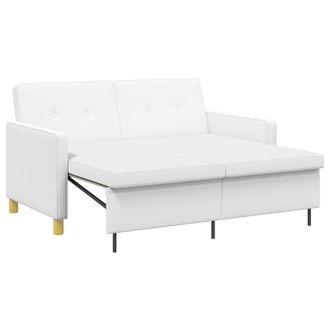 vidaXL Sof&aacute; Cama Desplegable Blanco Tela Vidaxl