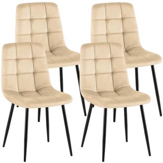 Clp Clp - Lote De 4 Sillas De Comedor Antibes Crema