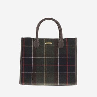 Barbour Barrhill draagtas van wolmix met ruitpatroon