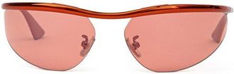 Bottega Veneta Orange Metal Mens Sunglasses