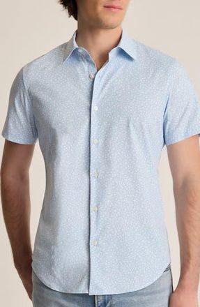 Bonobos Tech Slim Fit Floral Short Sleeve Button-Up Shirt in Bordeta Floral at Nordstrom Rack, Size Large