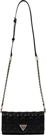 Guess Gewatteerde Schoudertas met Kettingriem - Dames - Tassen - Zwart - Maat: ONE Size Leer