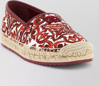 Dolce & Gabbana boccaccio espadrilles round toe embroidered jute