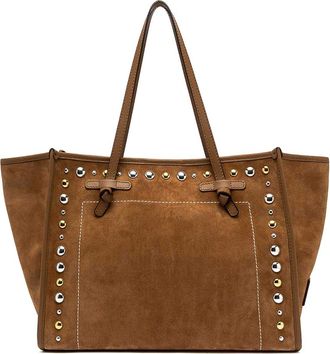 Gianni Chiarini Marcella Shopping Bag In Suede With Studs