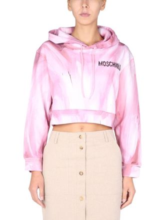Moschino art Theme Cropped Sweatshirt