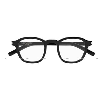 Saint Laurent Round Full Rim Eyeglasses - Black