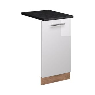 Vicco Panel Frontal Del Lavavajillas Fame-line, Blanco Alto Brillo, 45 Cm, Et Antracita Vicco